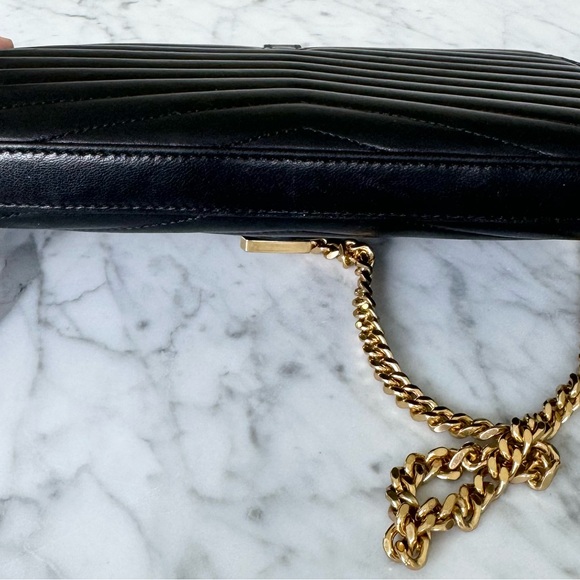Saint Laurent YSL Monogram Sulpice Double Flap Wallet On Chain Calf Skin Bag - Picture 6 of 12